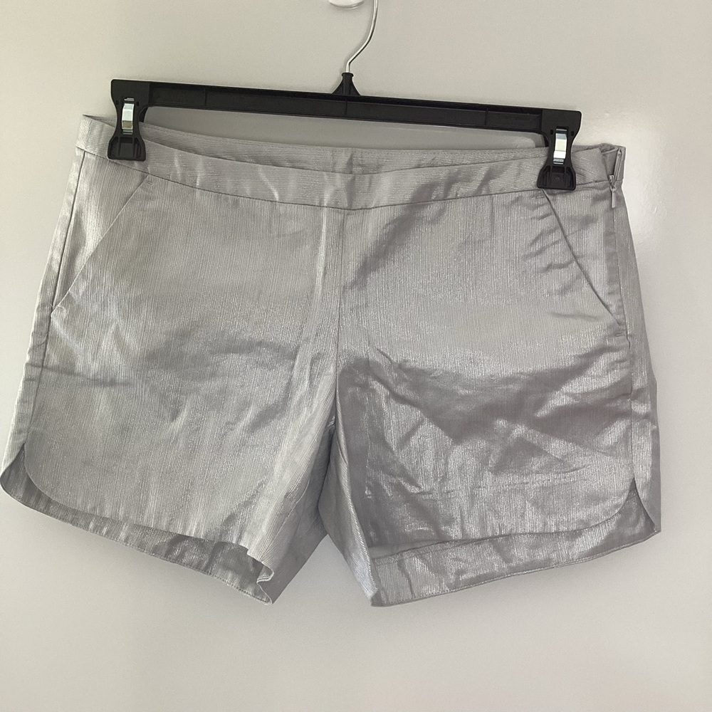 Lilly Pulitzer Silver Cotton Kasia Shorts NWT Sz 4